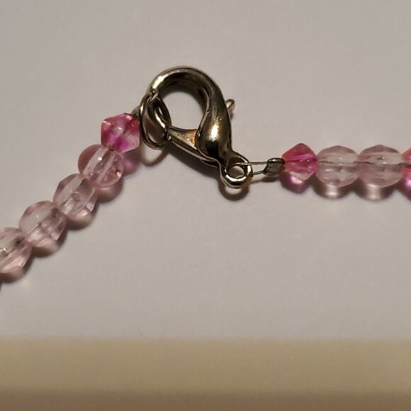 Handcrafted Pink Glass Beaded Jewelery Set - Picture 5 of 6